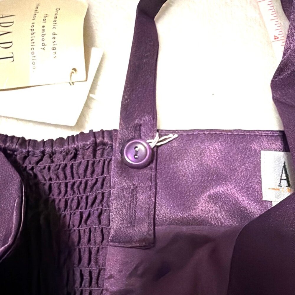 Apart Impressions Purple Satin Corset Style Top Size 16 With Adjustable Straps - Picture 7 of 7
